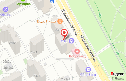 Семейная клиника Добромед на Коровинском шоссе на карте