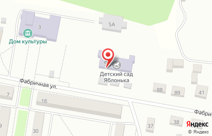 Детский сад Яблонька на Фабричной улице на карте