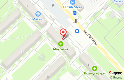 Магазин разливных напитков Хмель в Вологде на карте