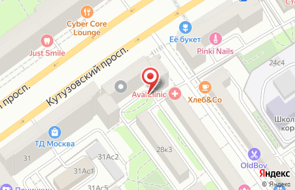 Киоск по продаже печатной продукции, район Дорогомилово на Кутузовском проспекте на карте