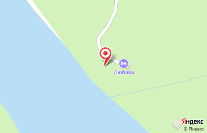 База отдыха Любава на карте