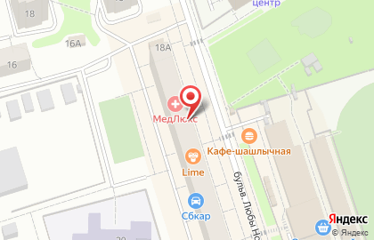 Суши-маркет Суши lime на бульваре Любы Новосёловой на карте