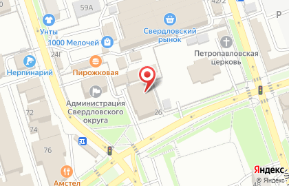 Магазин Мир косметических новинок в Свердловском районе на карте