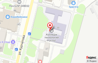 Обнинский колледж технологий и услуг на улице Курчатова на карте