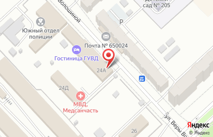 Гостиница в Кемерово на карте