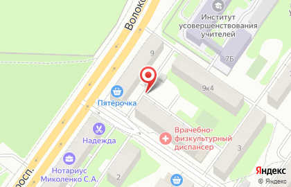 Тверской купец на Волоколамском проспекте на карте