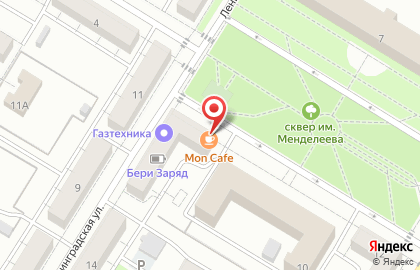 Кафе Mon cafe на улице Ленинградской на карте