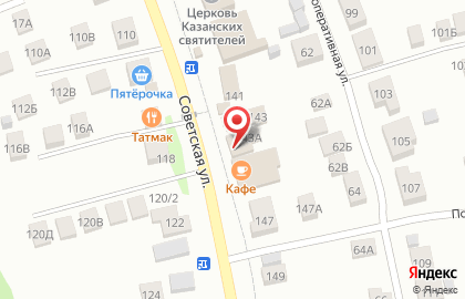 Продуктовый магазин Любава на Советской улице на карте