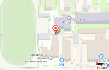 Территориальное управление администрации г. Кирова по Ленинскому району на карте