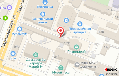 Зоомагазин Мурзик на Первомайской улице на карте