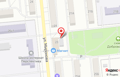 Весна на улице Миронова на карте