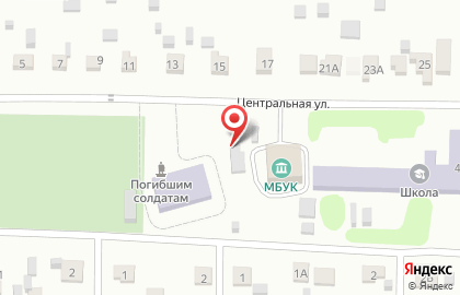Продуктовый магазин Центральный на Центральной улице на карте