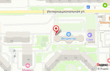 Зоомагазин Мурзик на Интернациональной улице на карте
