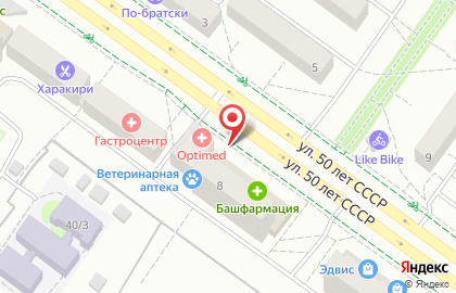 Центр коррекции зрения Оптик-Экспресс на улице 50 лет СССР на карте