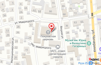 Приход храма Покрова Пресвятой Богородицы в Центральном районе на карте