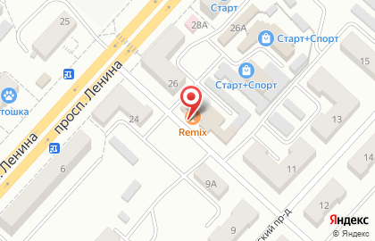 Служба доставки суши Васаби в Ленинск-Кузнецком на карте