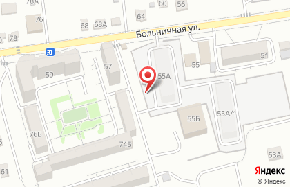 Автостоянка на Больничной, 57/1 на карте