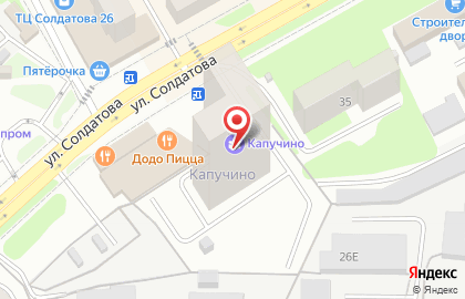 Киоск по продаже бытовой химии в Свердловском районе на карте