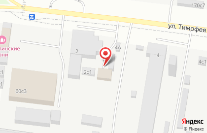 Красный квадрат на улице Тимофея Чаркова на карте