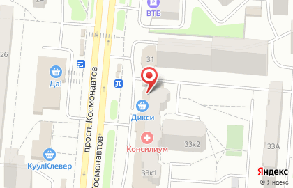 Ветеринарная аптека Дикси на проспекте Космонавтов на карте