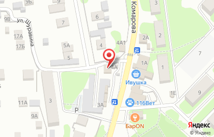Магазин овощей и фруктов на улице Комарова на карте