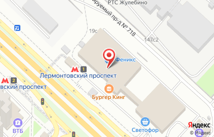 Туроператор DSBW на метро Лермонтовский проспект на карте