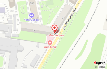 Стоматологическая клиника Миллидент на улице Абжалилова на карте