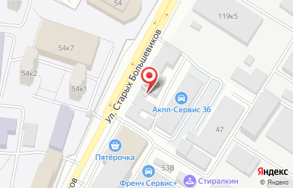 Магазин Мир автостекла на улице Старых Большевиков на карте