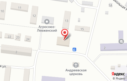 Продуктовый магазин на Центральной улице на карте