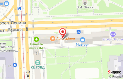 Магазин косметики Л`Этуаль в Центральном районе на карте