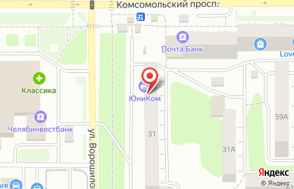 Студия шугаринга САХАРА на улице Ворошилова на карте