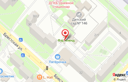 Киоск по продаже фруктов и овощей в Дзержинском районе на карте