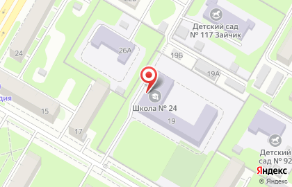 Средняя школа №24 на улице Марковникова на карте