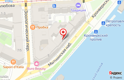 Ресторан Мари Vanna на Мытнинской набережной на карте
