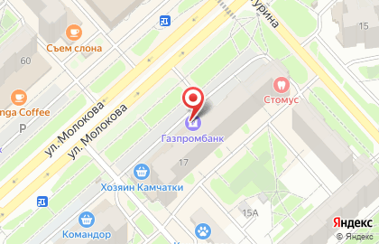 Банкомат Газпромбанк на улице Молокова на карте