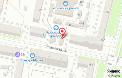 Магазин хозтоваров на Угличской улице на карте