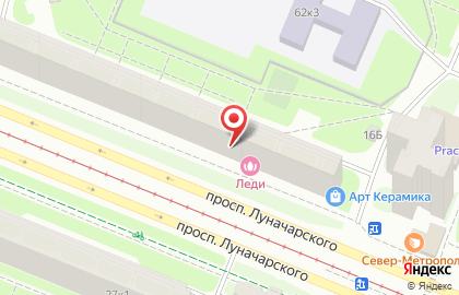Адвокат Шапошников Д. А. на проспекте Луначарского на карте