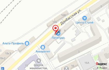 Торгово-строительная компания Латитудо на Донбасской улице на карте