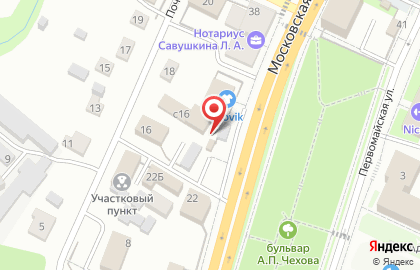 Автокомплекс на Московской улице на карте