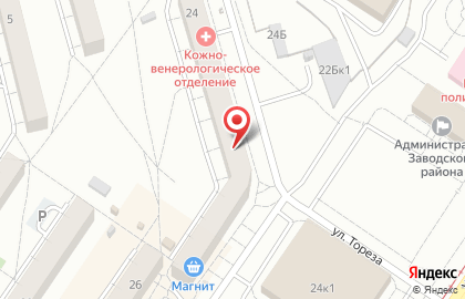 Банкомат КББ на улице Мориса Тореза, 24 на карте