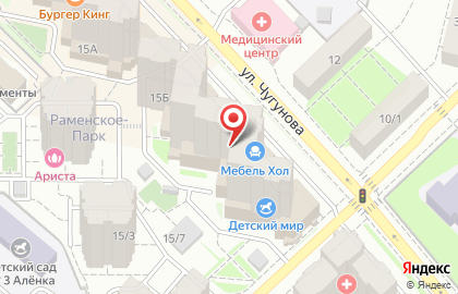 Магазин фабрики мебели GUTMART на улице Чугунова на карте