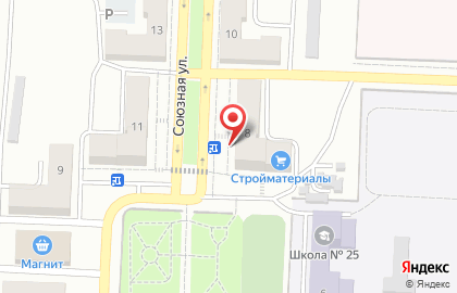 Магазин молочной продукции Белый замок на Союзной улице на карте