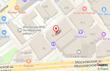 Фитнес-клуб X-Fit на Московском шоссе на карте