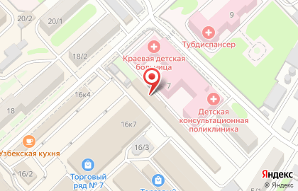 Больница Камчатская краевая детская больница в Петропавловске-Камчатском на карте