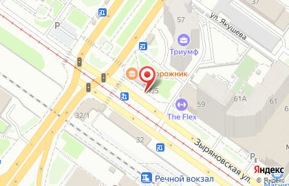 Блинная мини-кафе Русские Блины на Зыряновской улице на карте