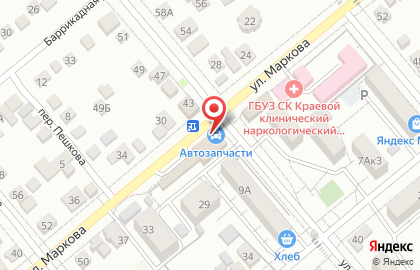 Магазин автозапчастей в Ставрополе на карте