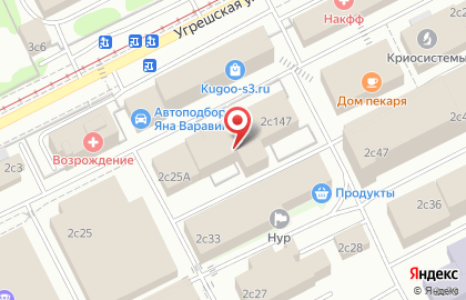 Школа-студия живописи Владимира Григоряна на Угрешской улице на карте