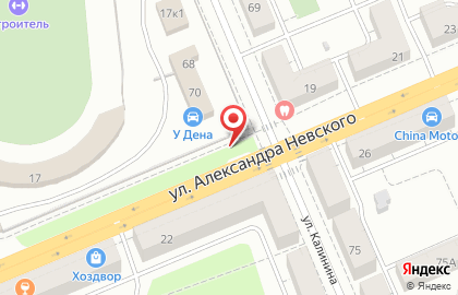 Ретро-клуб на улице Александра Невского на карте