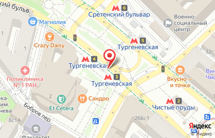 Станция Тургеневская на карте