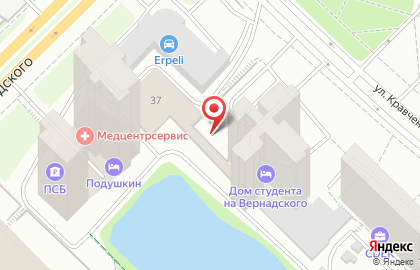 EХ на улице Вернадского на карте
